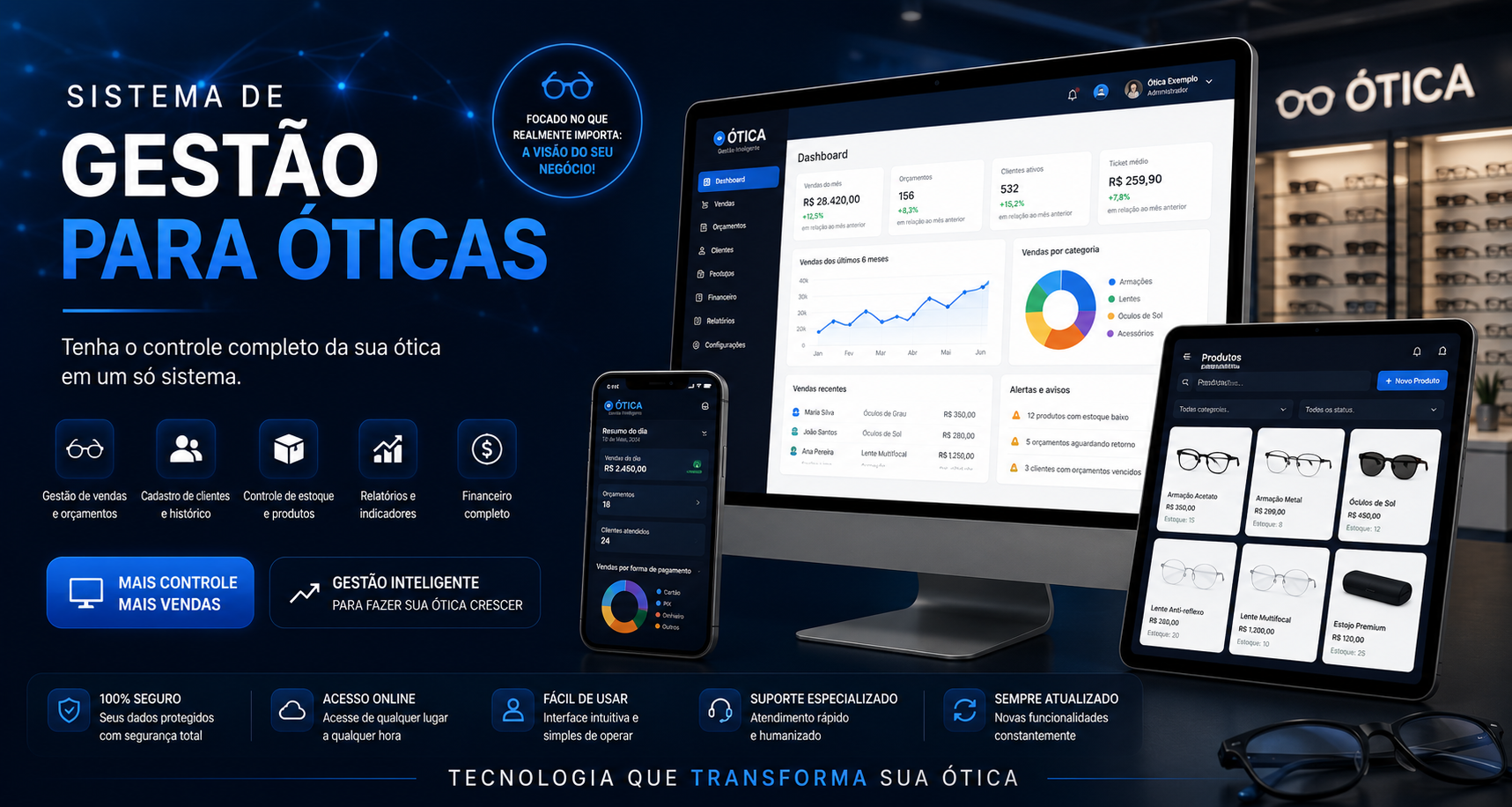 Sistema de gestão de Óticas